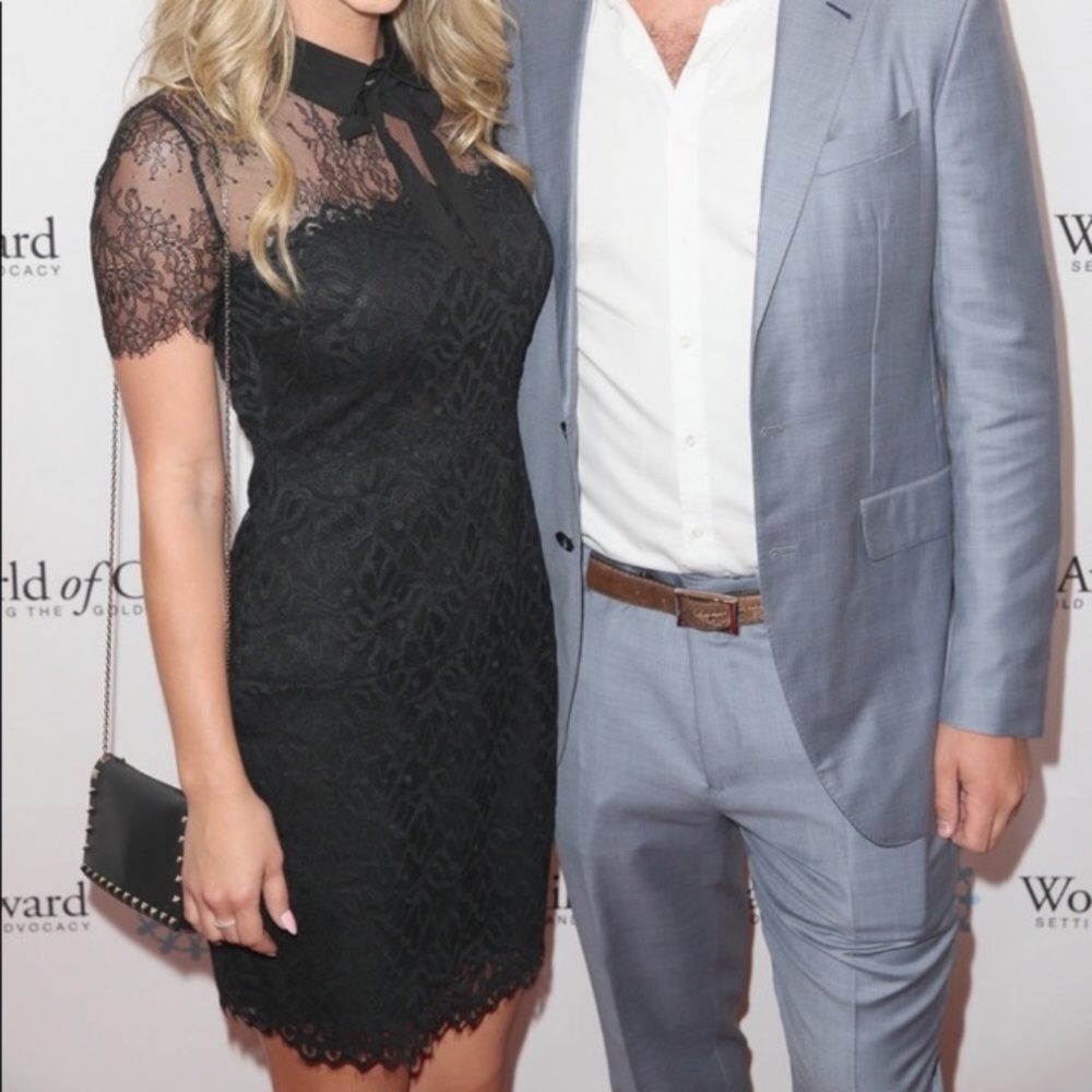 Sandro Bestseller Classic Lace Dress Worn on TV